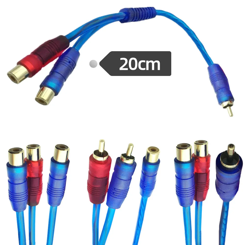 Audio Splitter Y - 1Pcs RCA Male To Female Splitter