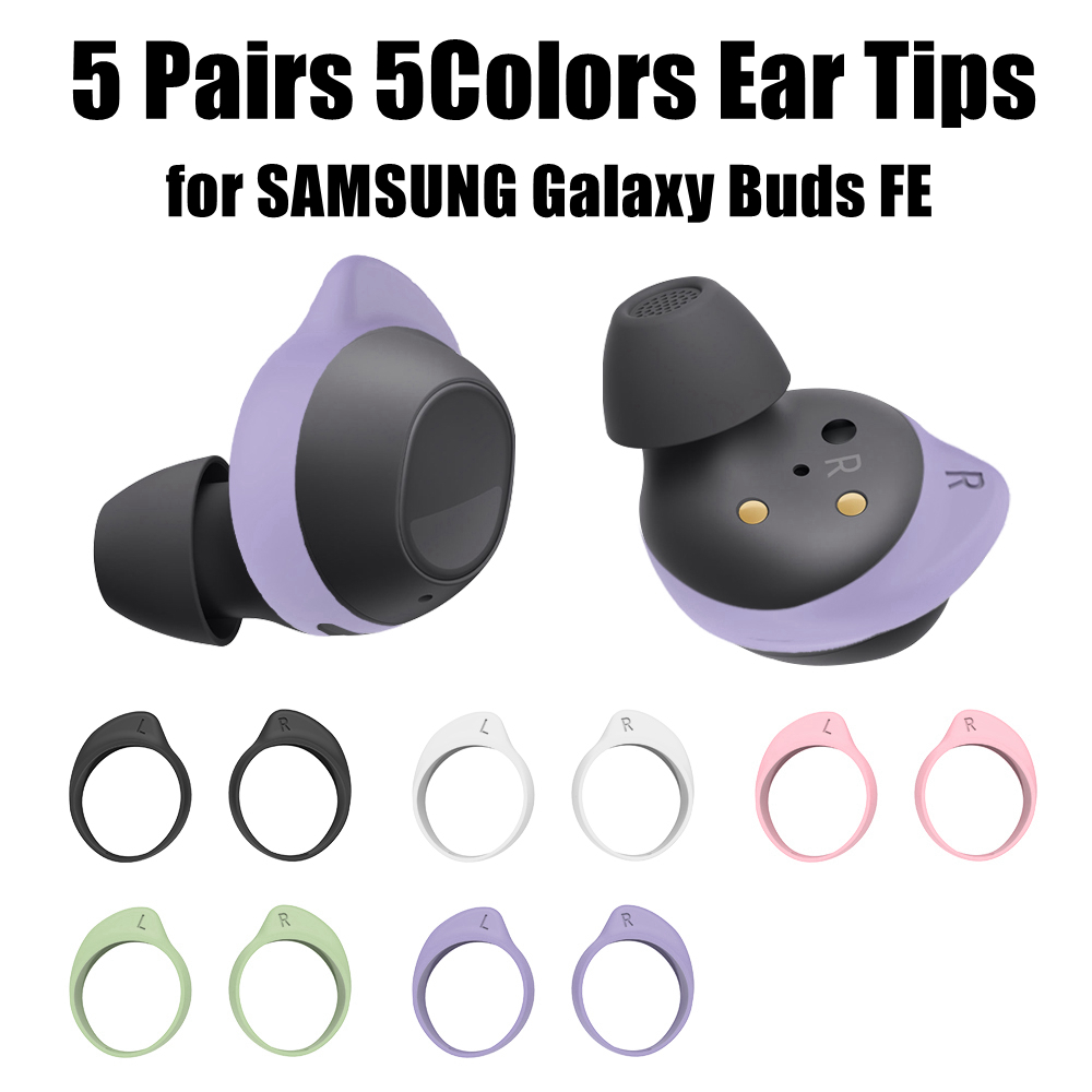Silicone Ear Tip Replacement - 5 Pairs Silicone Earbuds Cover New