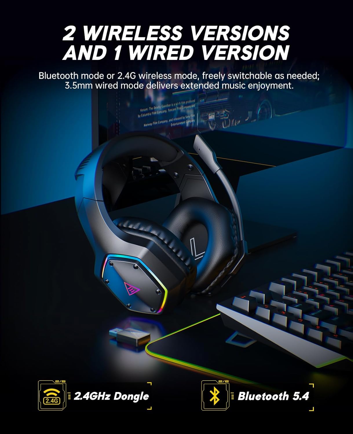 2.4GHz Wireless Gaming Headset - Gaming Headset Rgb incelemesi ve fiyatı