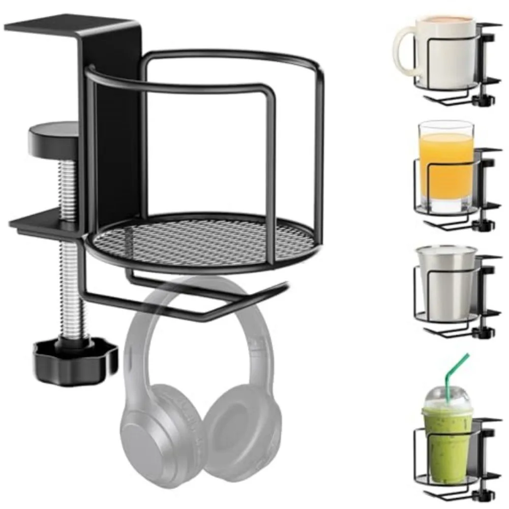 2-in-1 Adjustable Desk Cup Hol - Headphone Stand Desk incelemesi ve fiyatı