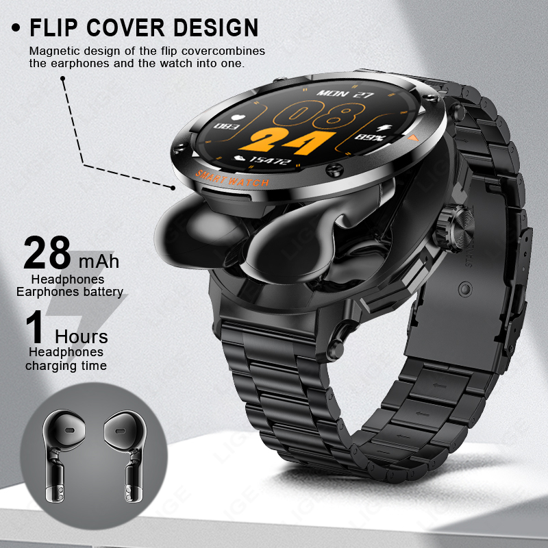 New Men's 2 In 1 Headset Smart - Earbuds Charging Case incelemesi ve fiyatı