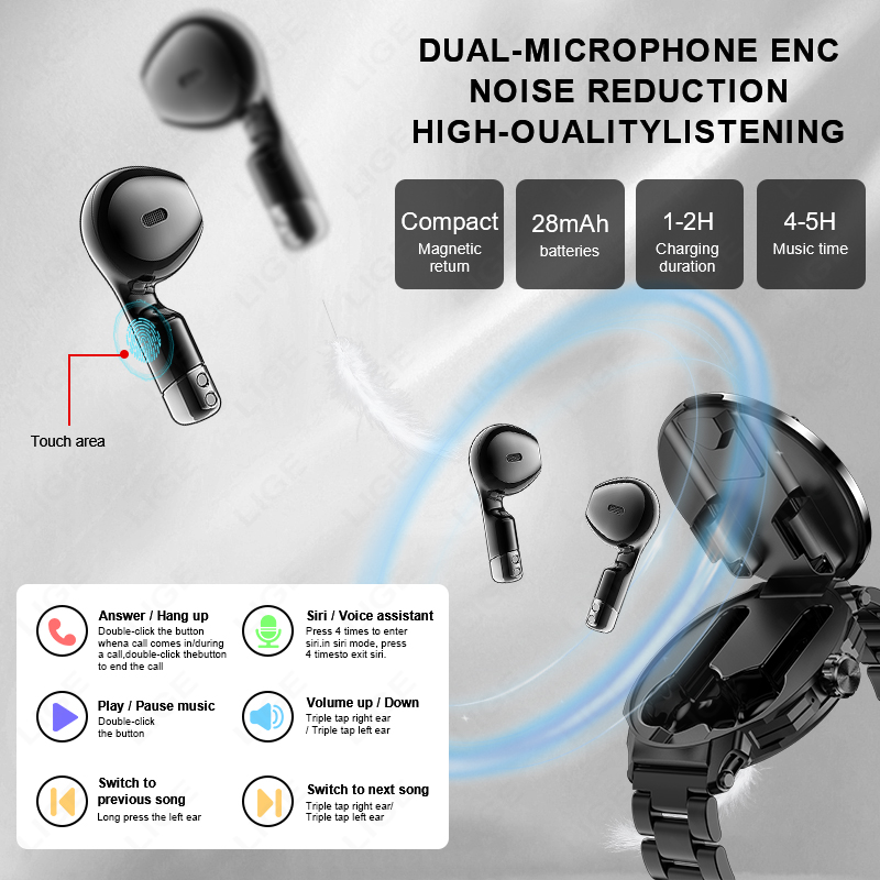 New Men's 2 In 1 Headset Smart - Earbuds Charging Case incelemesi ve fiyatı