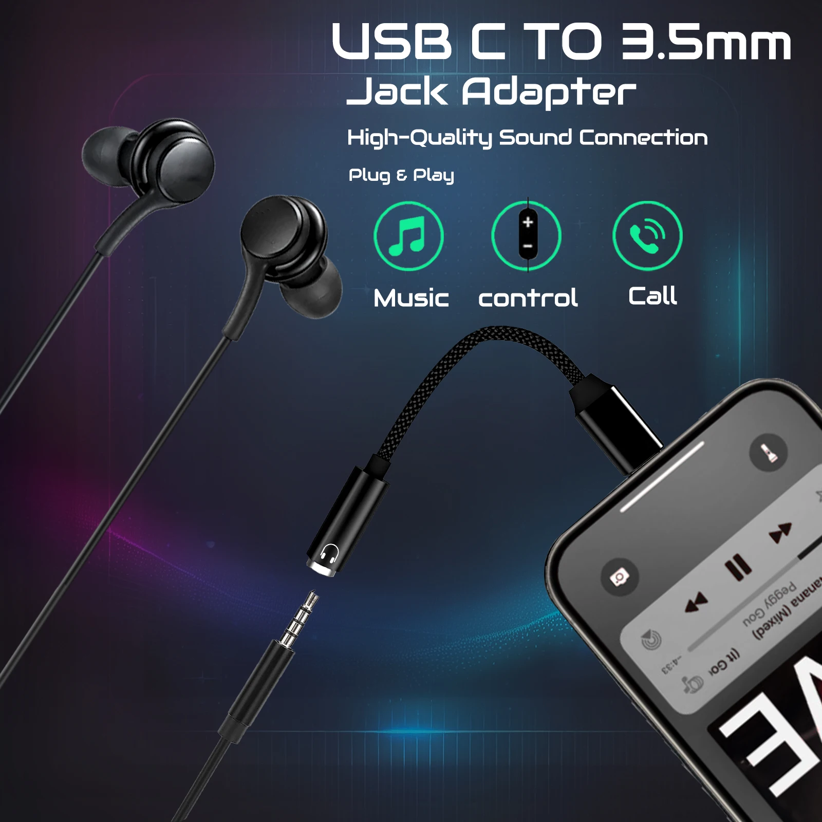 USB Type C 3.5 Jack Adapter US - Cable Extension 3.5 incelemesi ve fiyatı