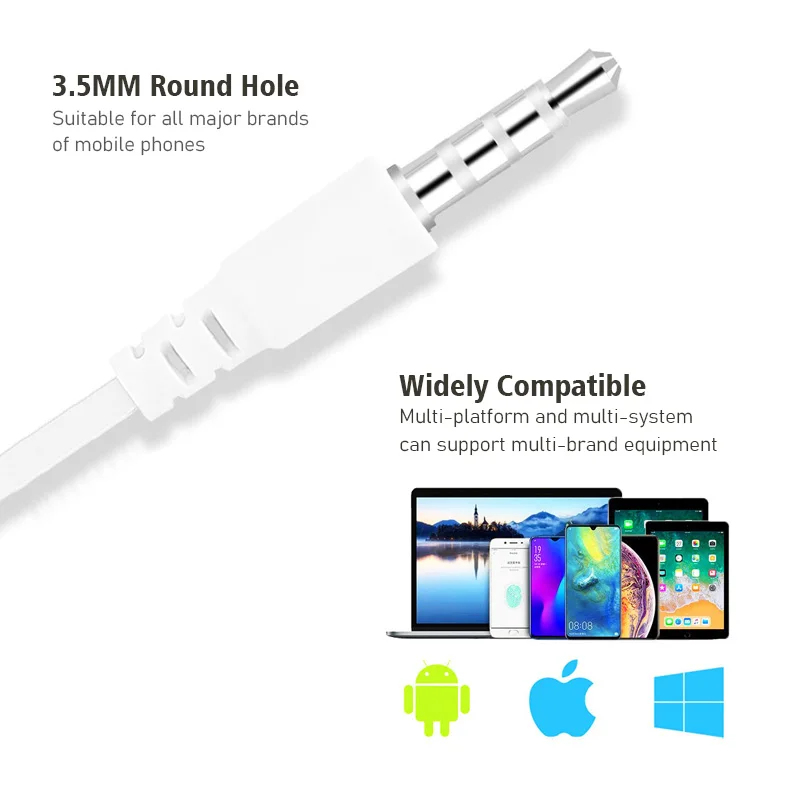 1/2/3/4Pcs Universal 3.5mm Ste - Wired Earphone Mic incelemesi ve fiyatı