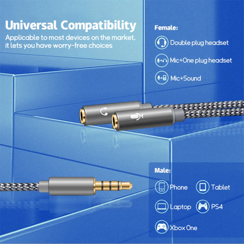 Headset splitter 3.5mm audio m - Earphone Splitter Jack incelemesi ve fiyatı