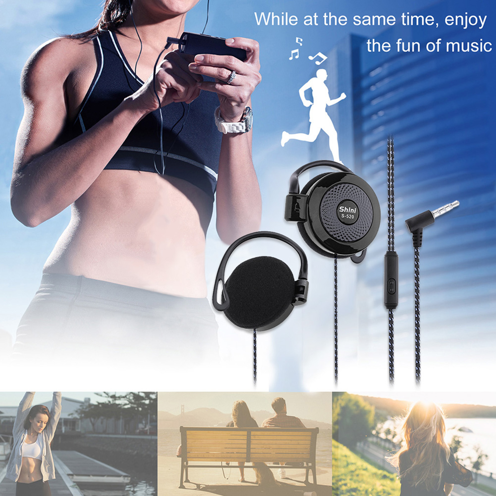 【Sale】3.5mm Wired Headset Ear  - Sports Earphone Hook incelemesi ve fiyatı