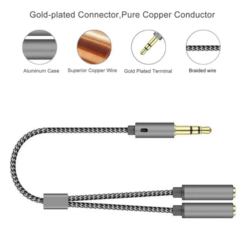 Headset Adapter Headphone Mic  - Audio Splitter Y incelemesi ve fiyatı