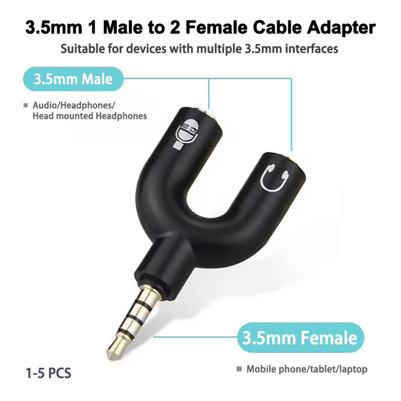 3.5mm headphone splitter micro - Earphone Splitter Jack incelemesi ve fiyatı