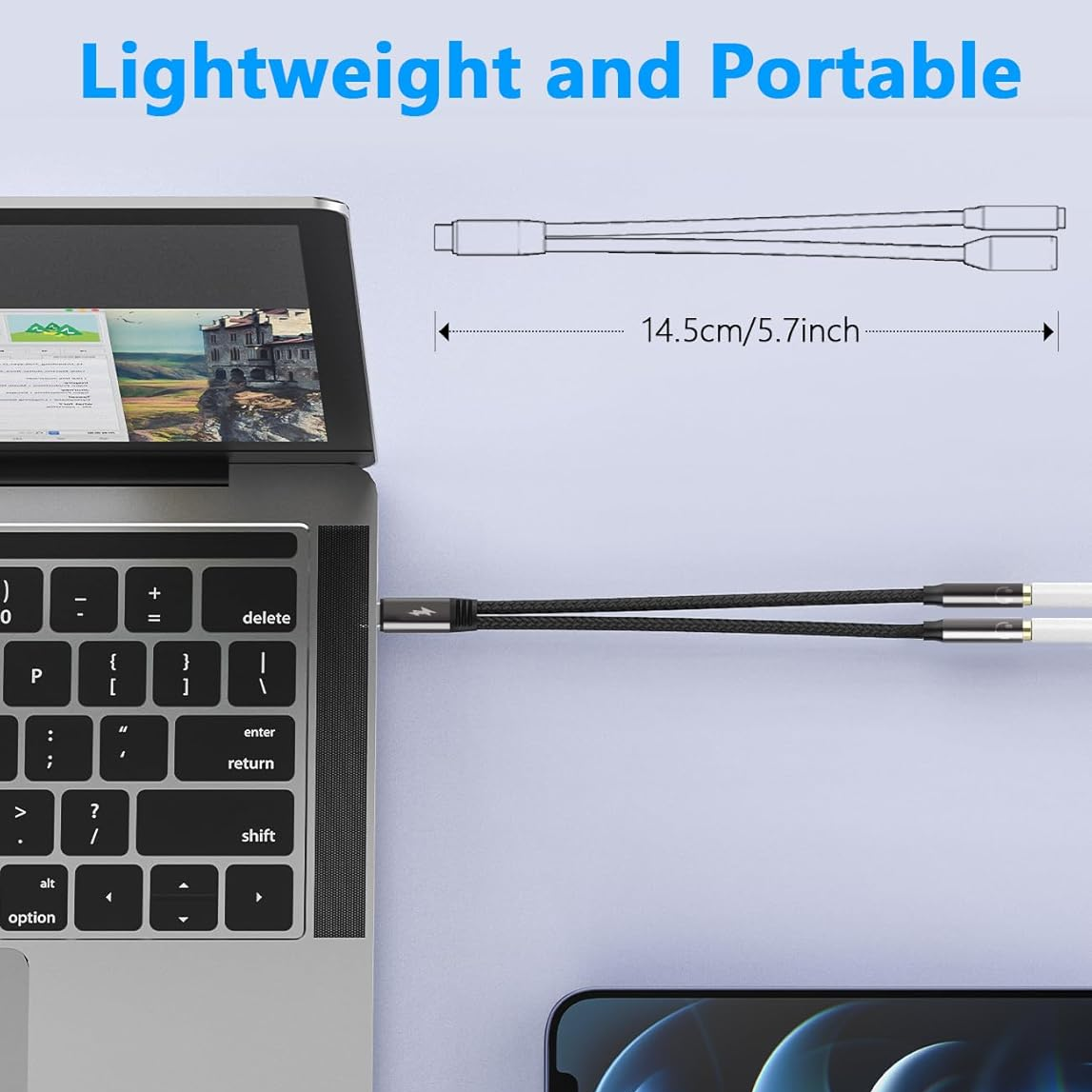 USB C To Dual 3.5mm Female Hea - Cable Extension 3.5 incelemesi ve fiyatı