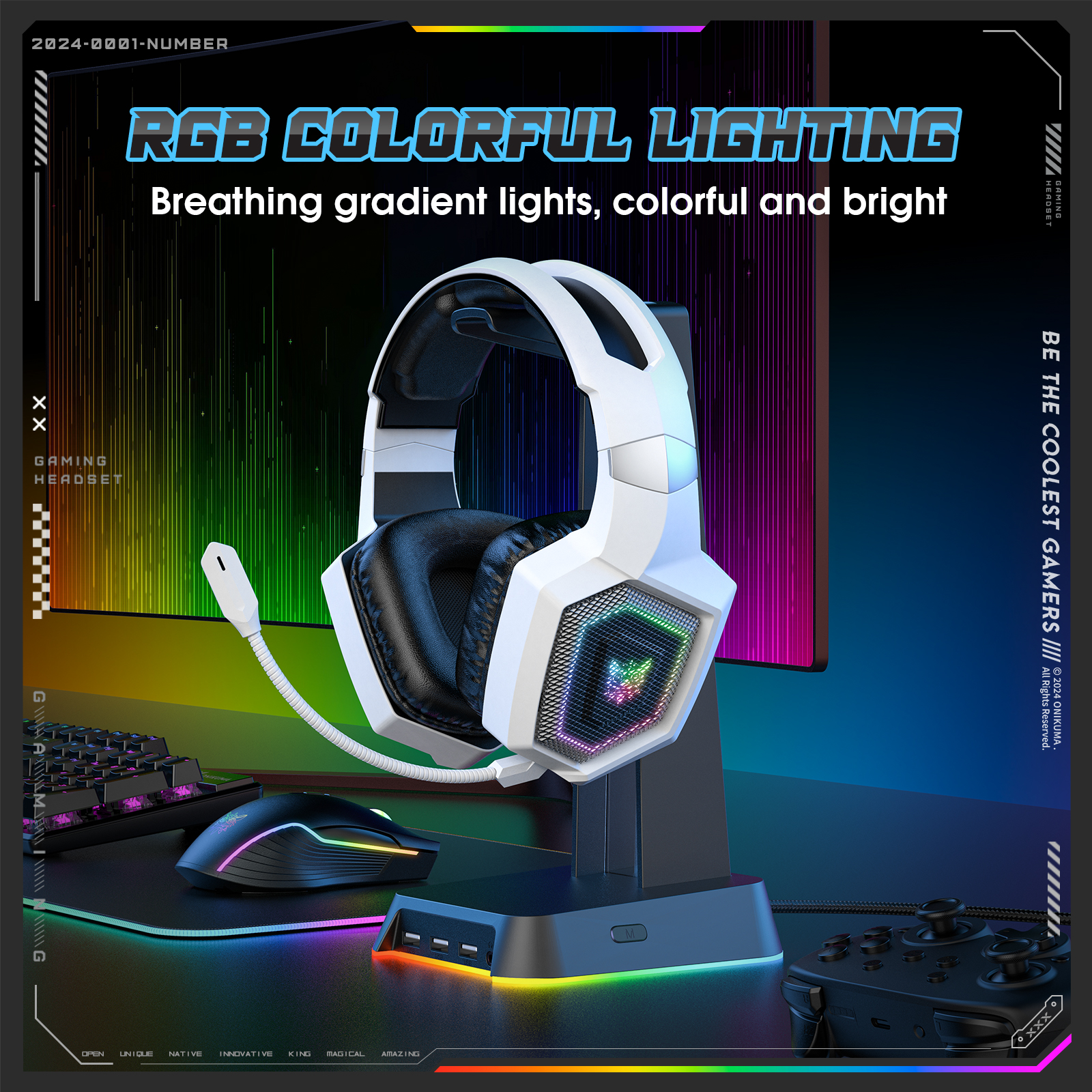 ONIKUMA 2.4GHz Wireless Gaming - Gaming Headset Rgb incelemesi ve fiyatı
