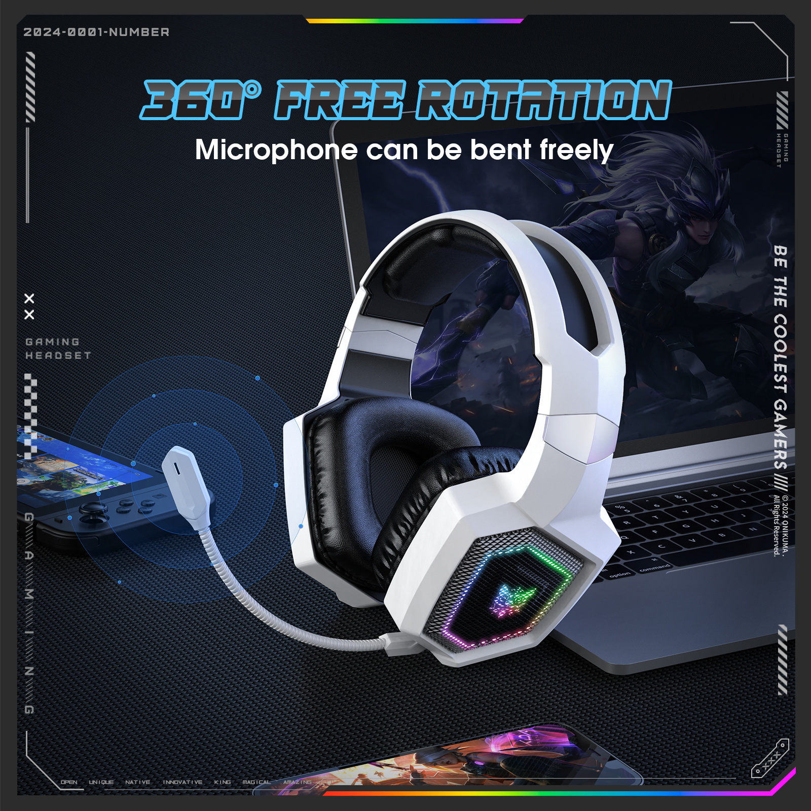 ONIKUMA 2.4GHz Wireless Gaming - Gaming Headset Rgb incelemesi ve fiyatı
