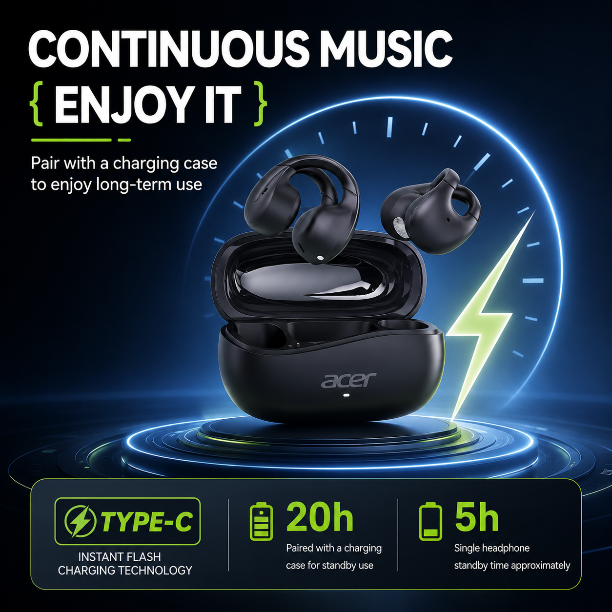 Acer OHR555 Unique Cross Arm O - Sports Earphone Hook incelemesi ve fiyatı