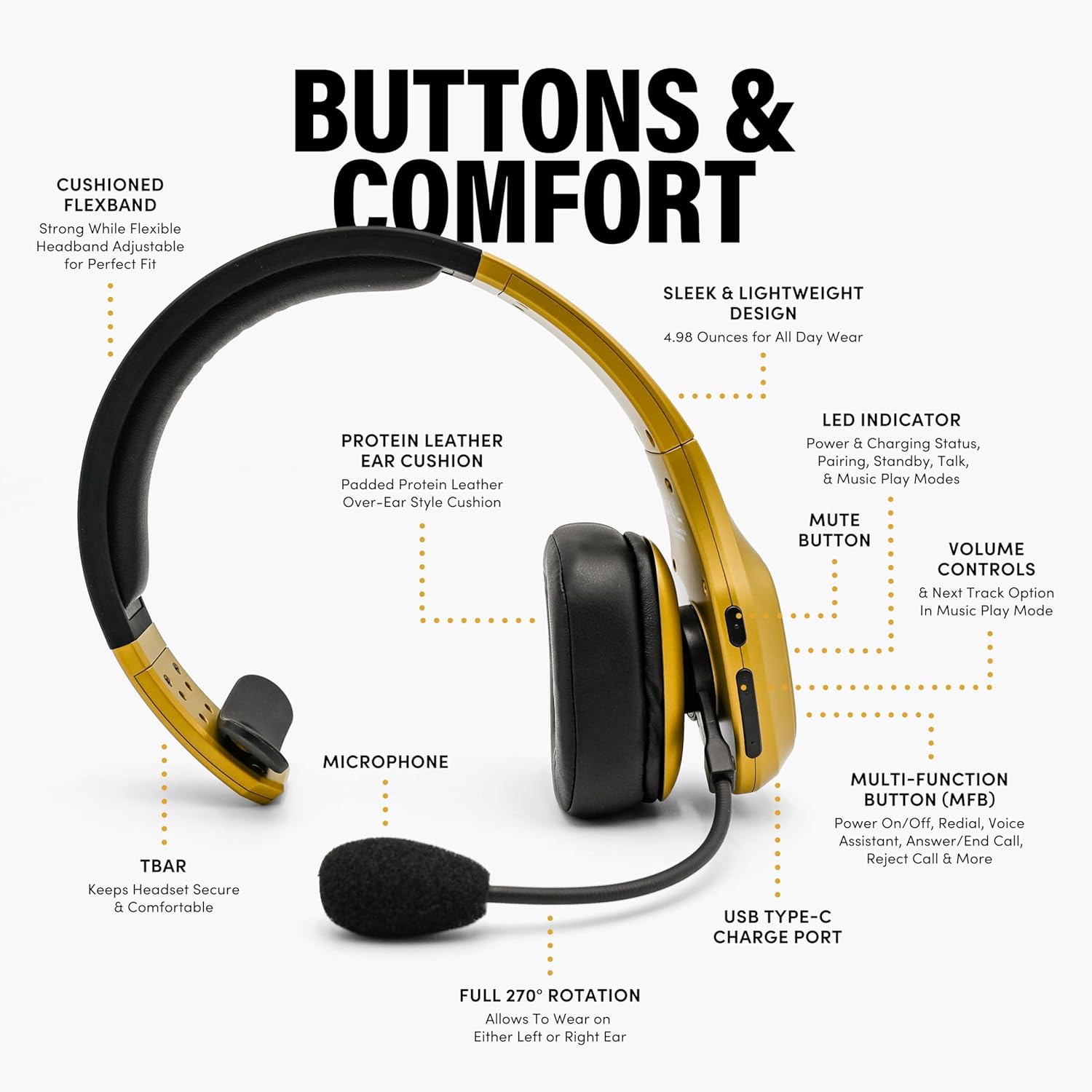 Premium Trucker Bluetooth Head - Usb C Earphone incelemesi ve fiyatı
