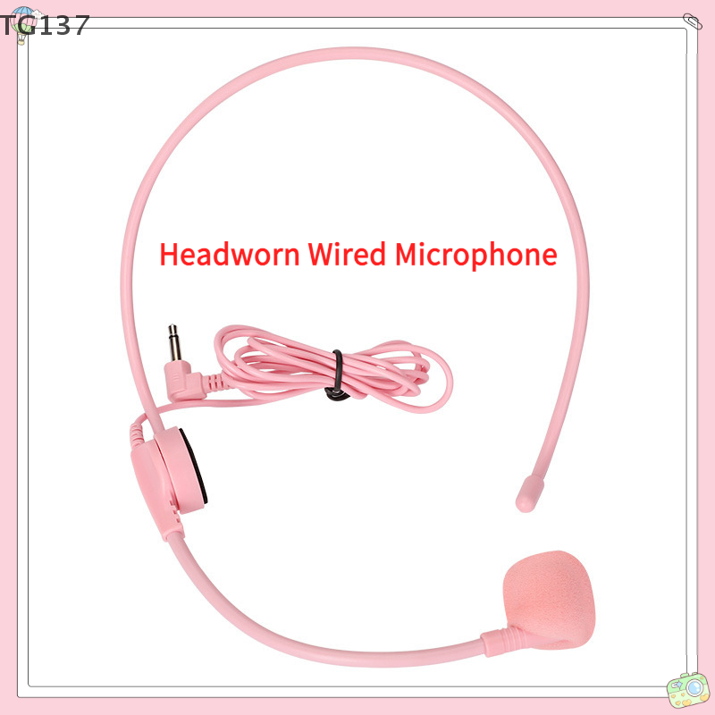 1Pcs 3.5MM Pink Headworn Wired - Wired Earphone Mic incelemesi ve fiyatı