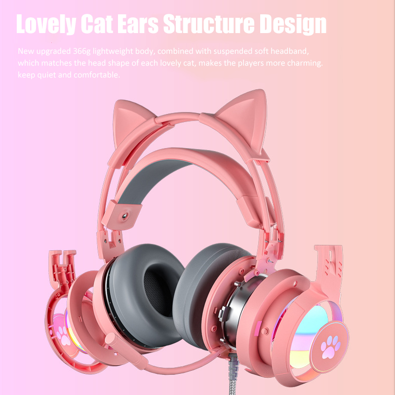 Cute Cat Ear Gaming Headphones - Gaming Headset Rgb incelemesi ve fiyatı