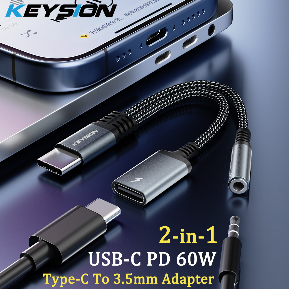 KEYSION 2 in 1 Type C to 3.5mm - Earphone Splitter Jack incelemesi ve fiyatı