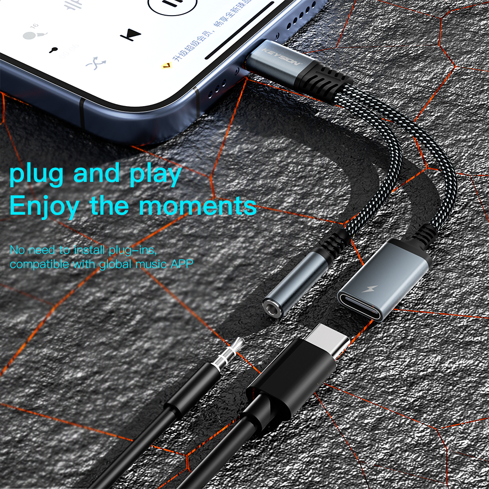 KEYSION 2 in 1 Type C to 3.5mm - Earphone Splitter Jack incelemesi ve fiyatı