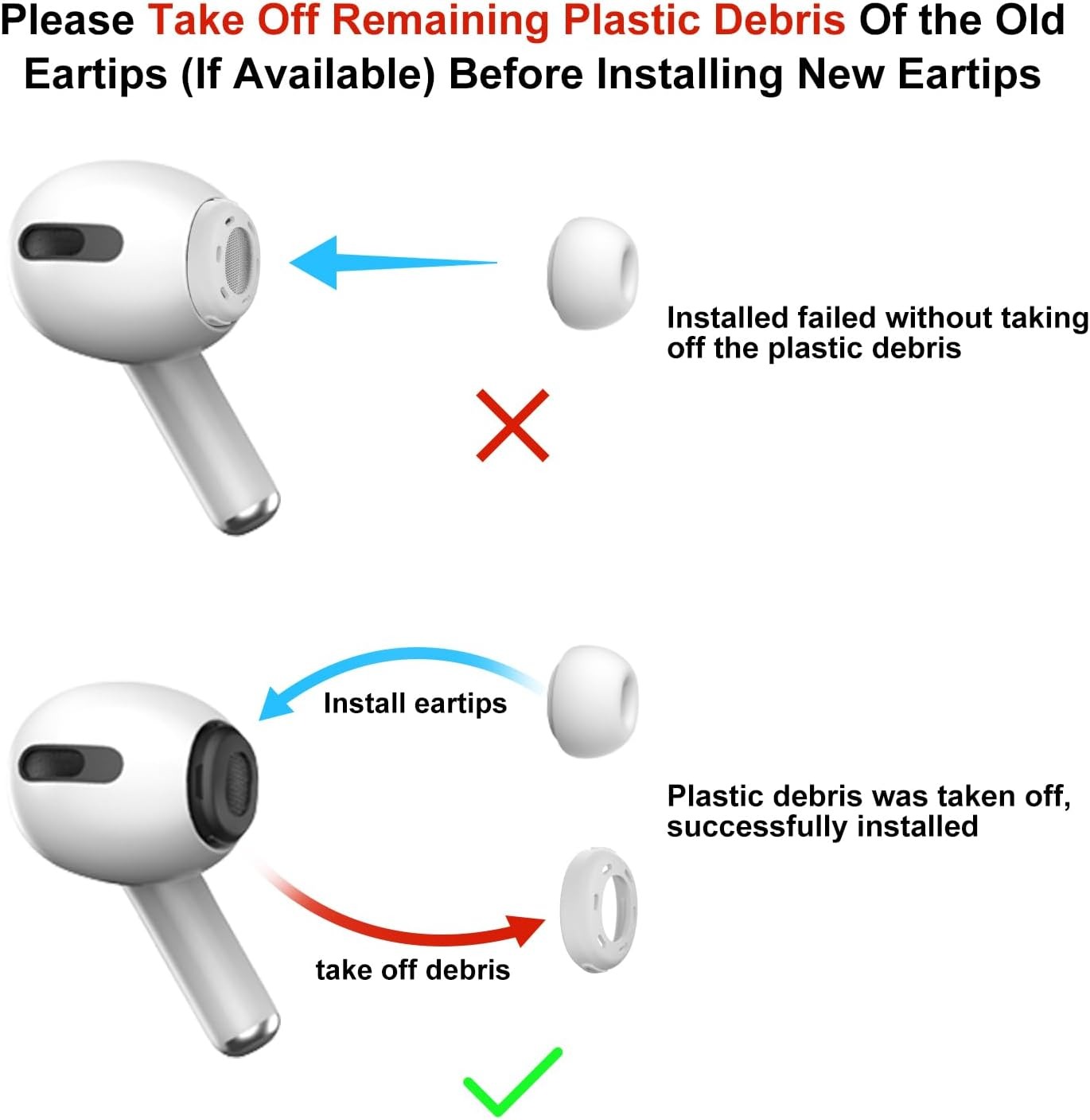 Silicone Ear Tips for AirPods  - Silicone Ear Tip Replacement incelemesi ve fiyatı
