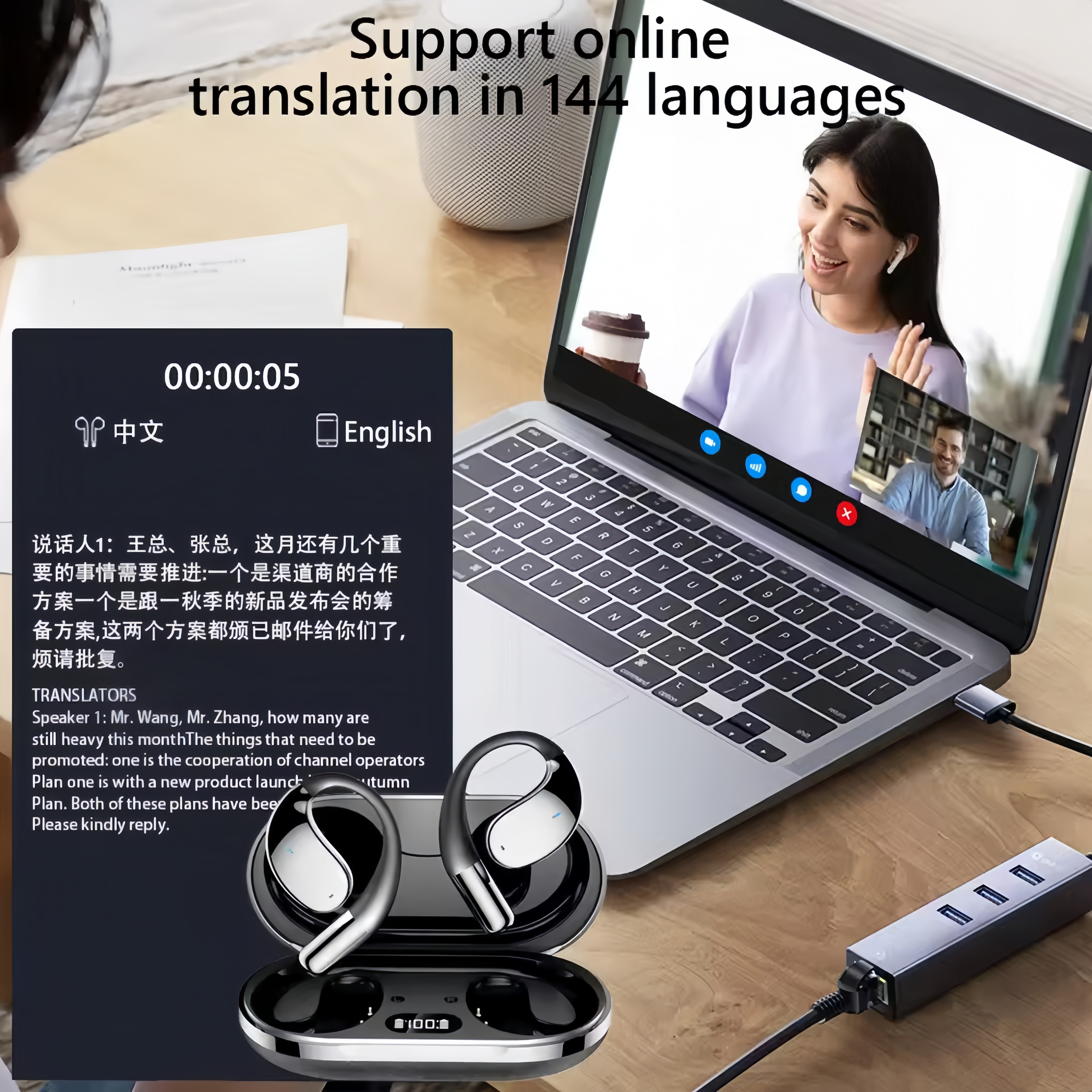 2026 New AI Translation Earbud - Earbuds Charging Case incelemesi ve fiyatı