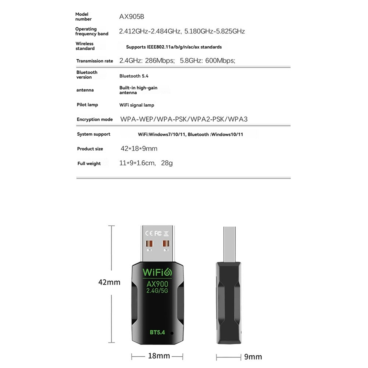 T35C WiFi6 AX900 Wireless USB  - Bluetooth Adapter Receiver incelemesi ve fiyatı